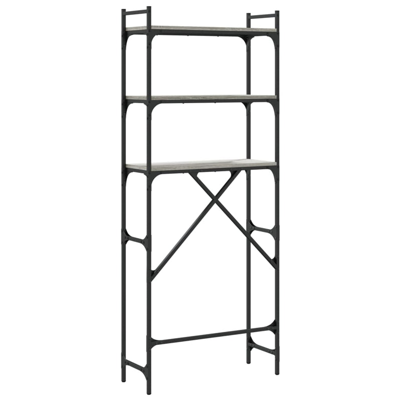 vidaXL szürke sonoma színű szerelt fa mosógéppolc 67 x 25 x 163 cm