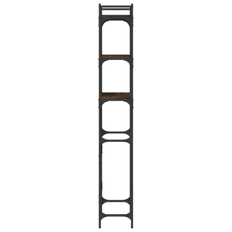 vidaXL barna tölgyszínű szerelt fa mosógéppolc 67 x 25 x 163 cm
