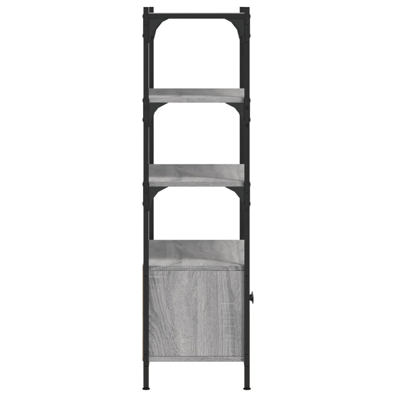 vidaXL 3 szintes szürke sonoma szerelt fa könyvespolc 70x30x109,5 cm