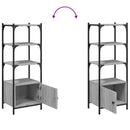 vidaXL 3 szintes szürke sonoma szerelt fa könyvespolc 41x30x109,5 cm