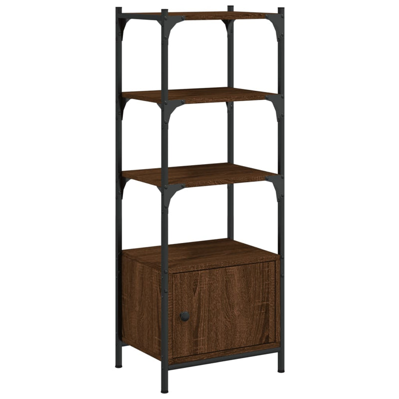 vidaXL 3 szintes barna tölgy szerelt fa könyvespolc 41 x 30 x 109,5 cm