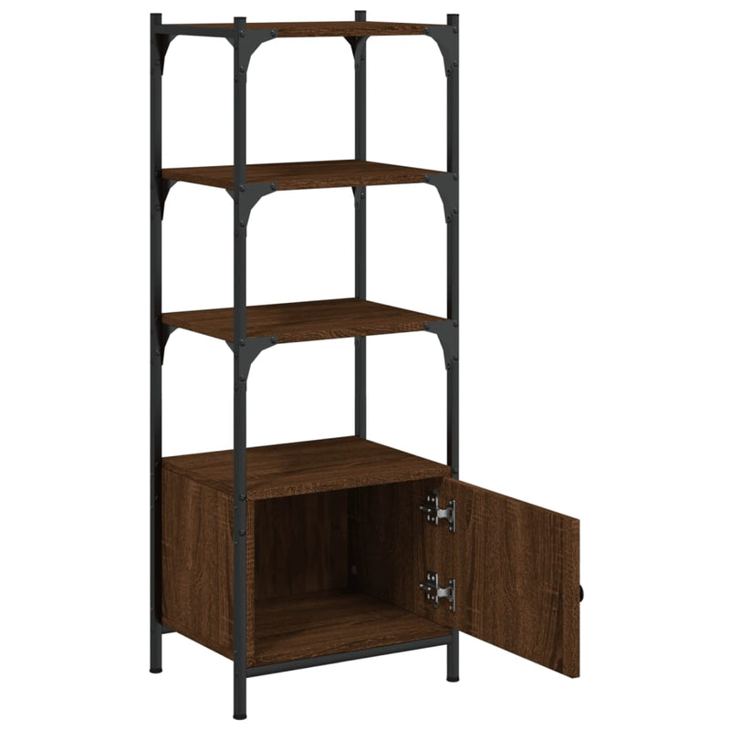 vidaXL 3 szintes barna tölgy szerelt fa könyvespolc 41 x 30 x 109,5 cm