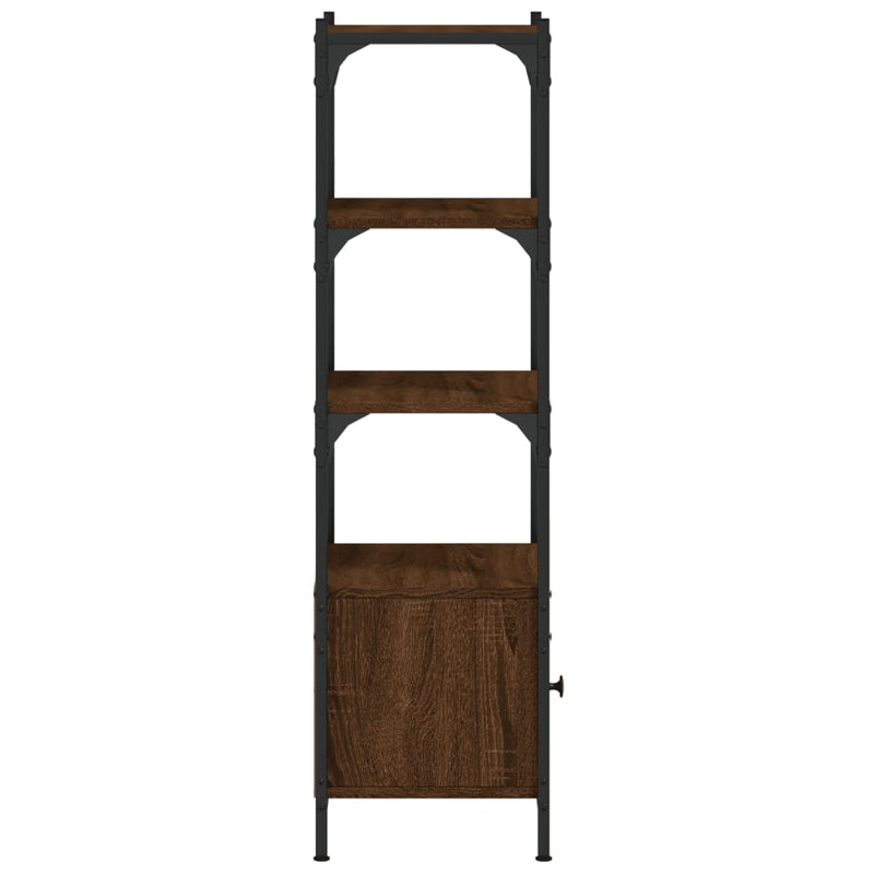 vidaXL 3 szintes barna tölgy szerelt fa könyvespolc 41 x 30 x 109,5 cm