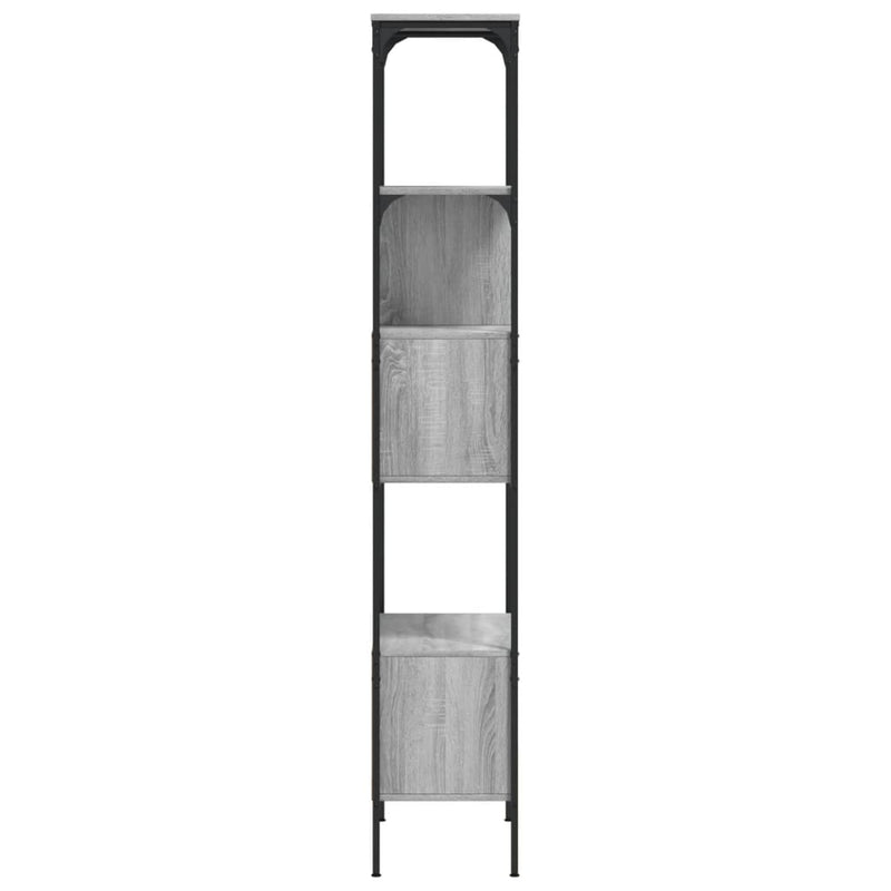 vidaXL 5 szintes szürke sonoma szerelt fa könyvespolc 76x33x188,5 cm
