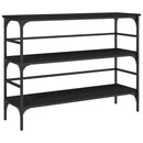 vidaXL fekete szerelt fa tálalóasztal 100x32x75 cm