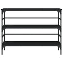 vidaXL fekete szerelt fa tálalóasztal 100x32x75 cm