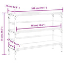 vidaXL barna tölgyszínű szerelt fa tálalóasztal 100 x 32 x 75 cm