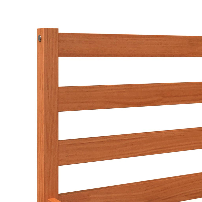 vidaXL viaszbarna tömör fenyőfa ágy matrac nélkül 75 x 190 cm