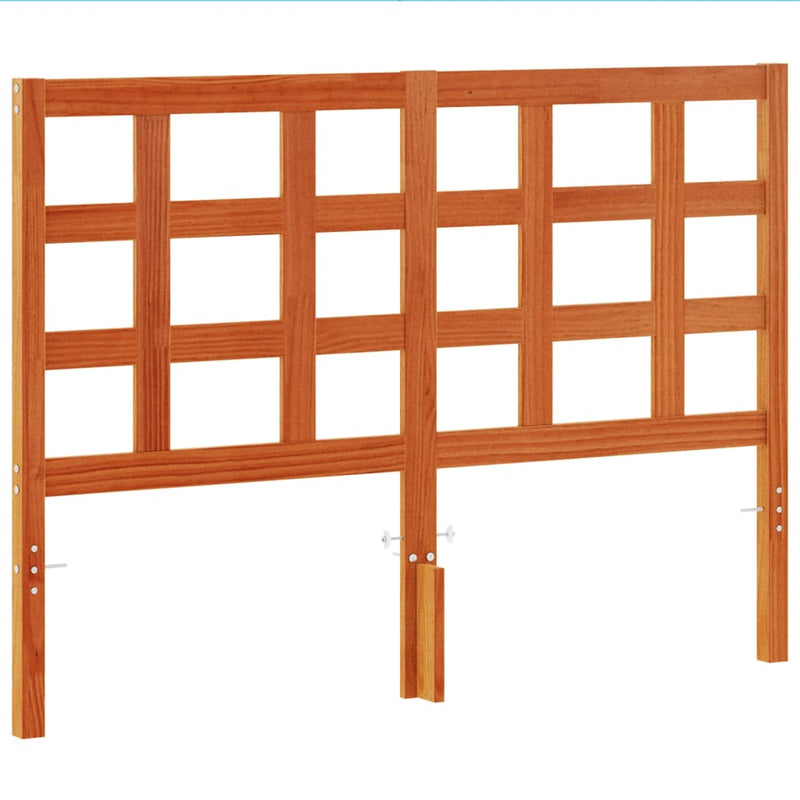 vidaXL viaszbarna tömör fenyőfa fejtámla 135 cm