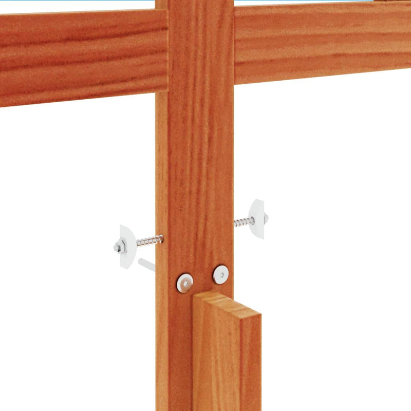 vidaXL viaszbarna tömör fenyőfa fejtámla 135 cm