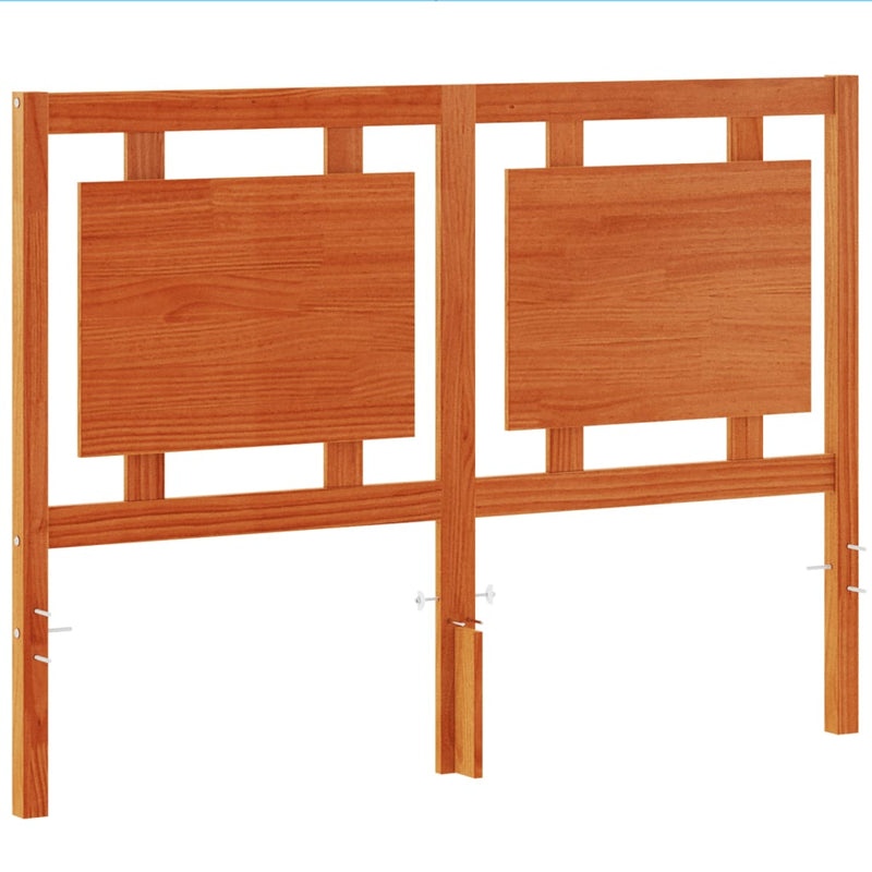 vidaXL viaszbarna tömör fenyőfa fejtámla 135 cm