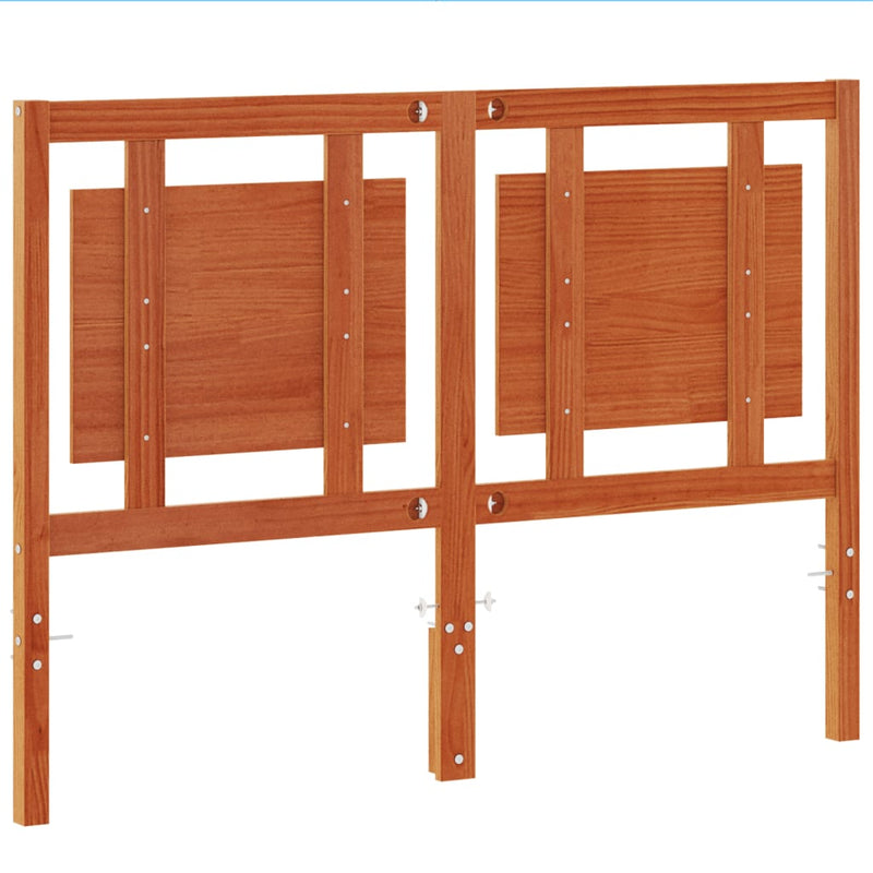 vidaXL viaszbarna tömör fenyőfa fejtámla 135 cm