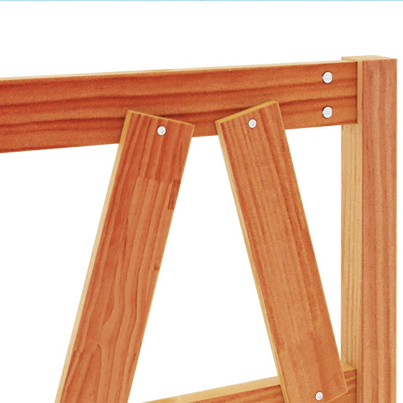 vidaXL viaszbarna tömör fenyőfa fejtámla 160 cm