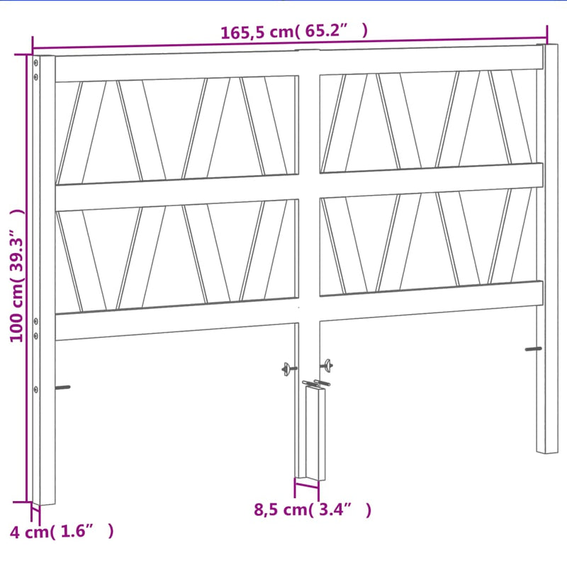 vidaXL viaszbarna tömör fenyőfa fejtámla 160 cm