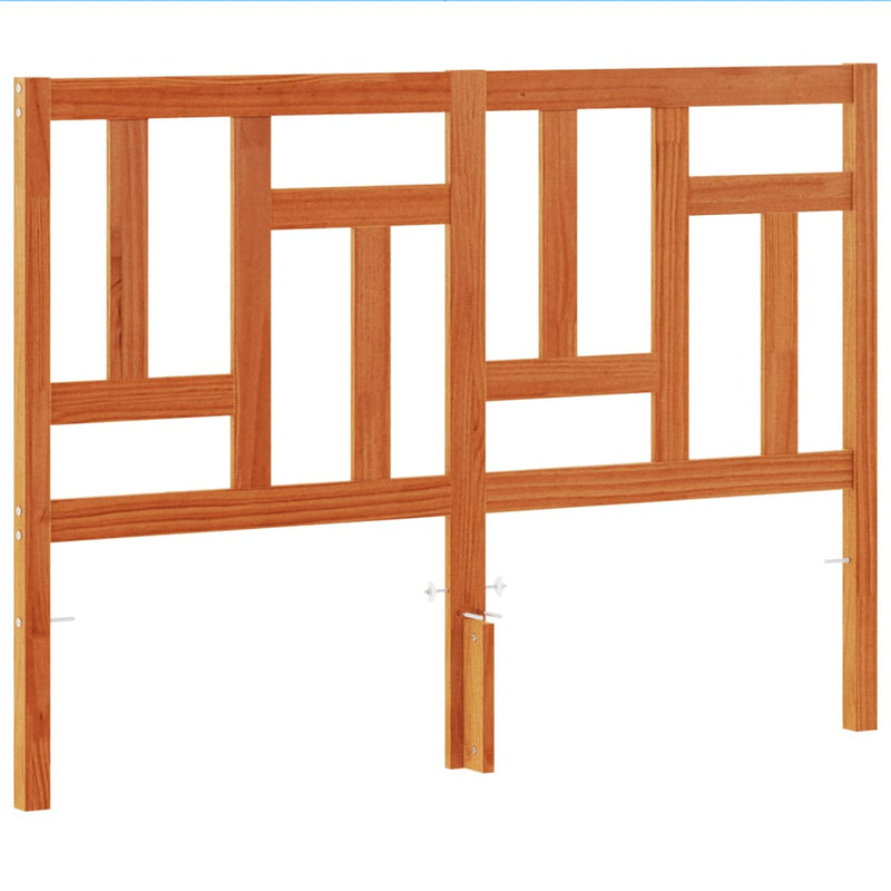 vidaXL viaszbarna tömör fenyőfa fejtámla 135 cm