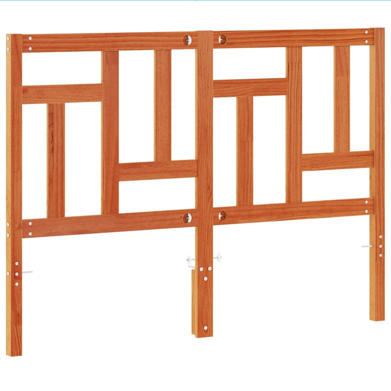 vidaXL viaszbarna tömör fenyőfa fejtámla 135 cm