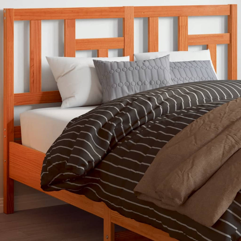 vidaXL viaszbarna tömör fenyőfa fejtámla 160 cm