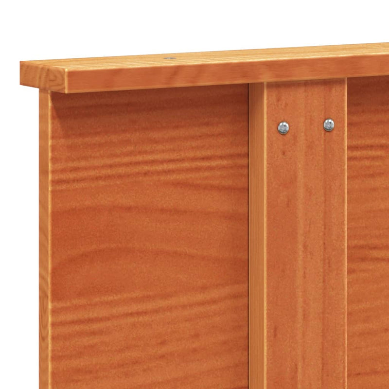 vidaXL viaszbarna tömör fenyőfa fejtámla 120 cm