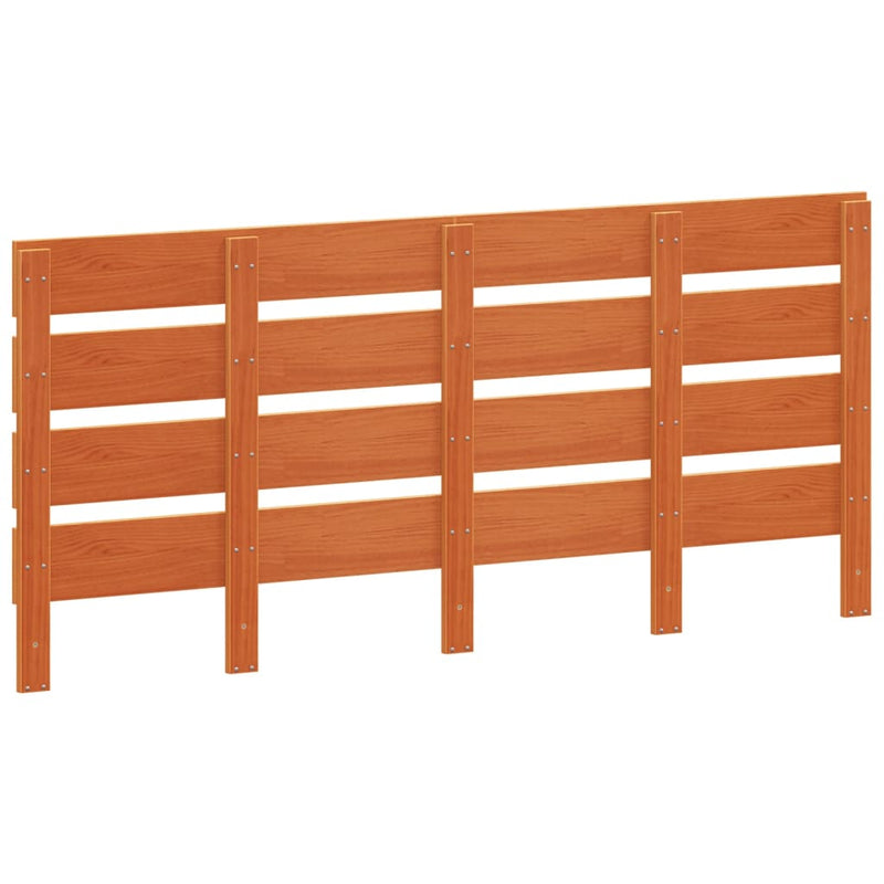 vidaXL viaszbarna tömör fenyőfa fejtámla 135 cm