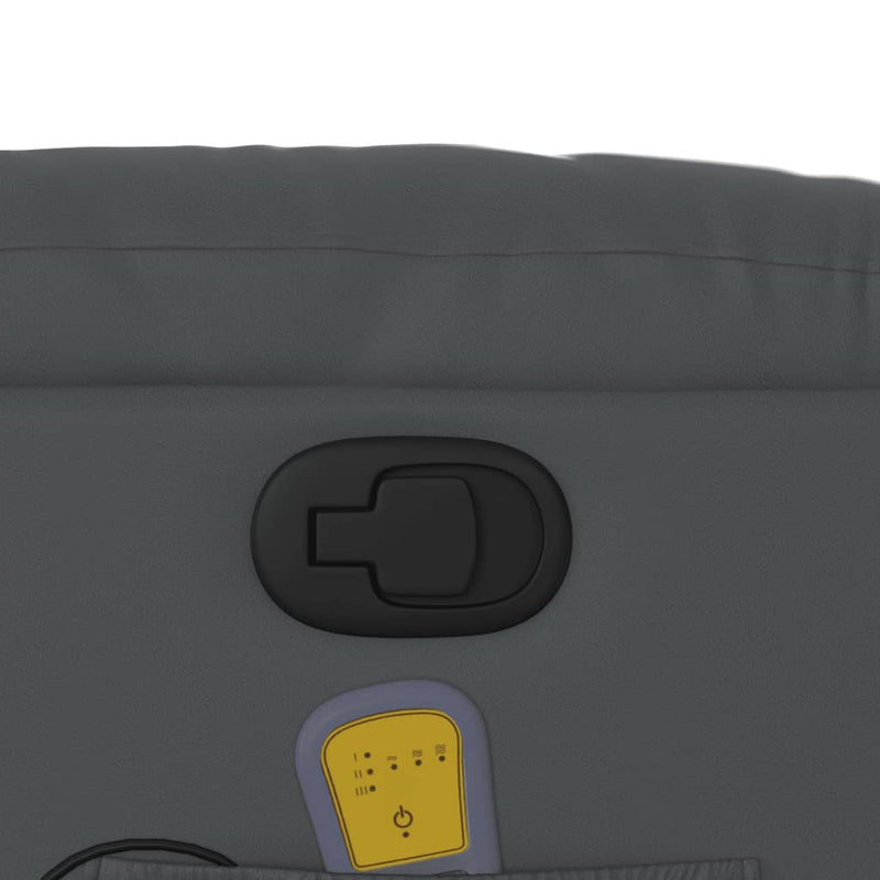 vidaXL szürke műbőr dönthető masszázsfotel