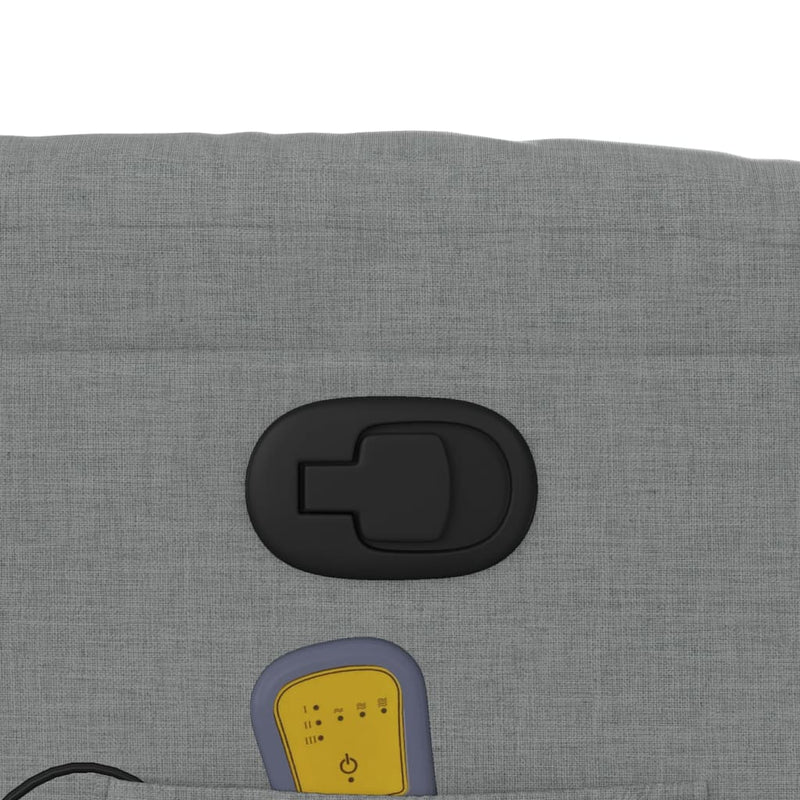 vidaXL világosszürke szövet dönthető masszázsfotel