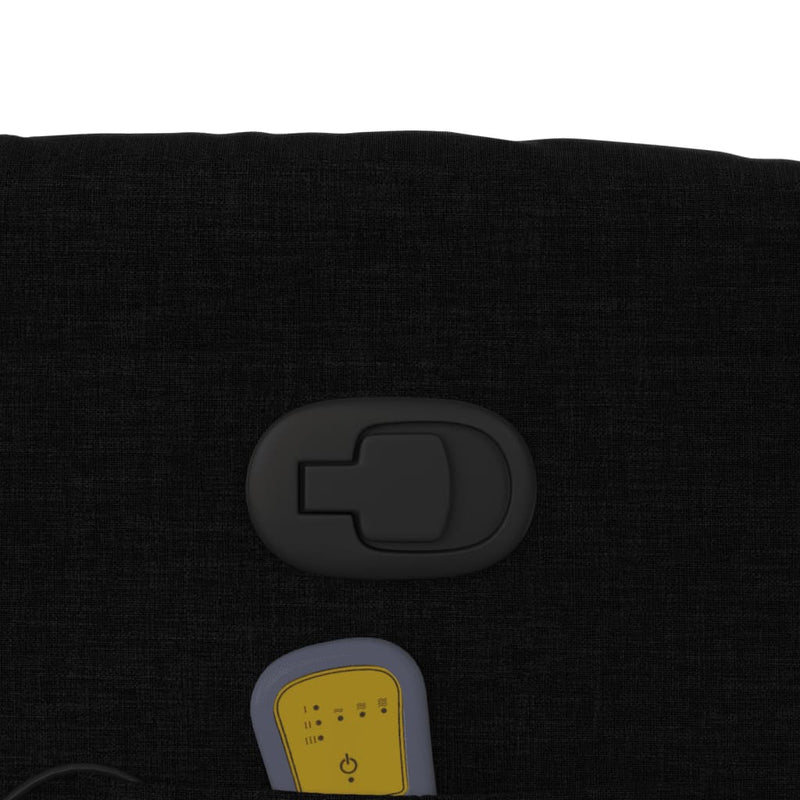 vidaXL fekete szövet dönthető masszázsfotel