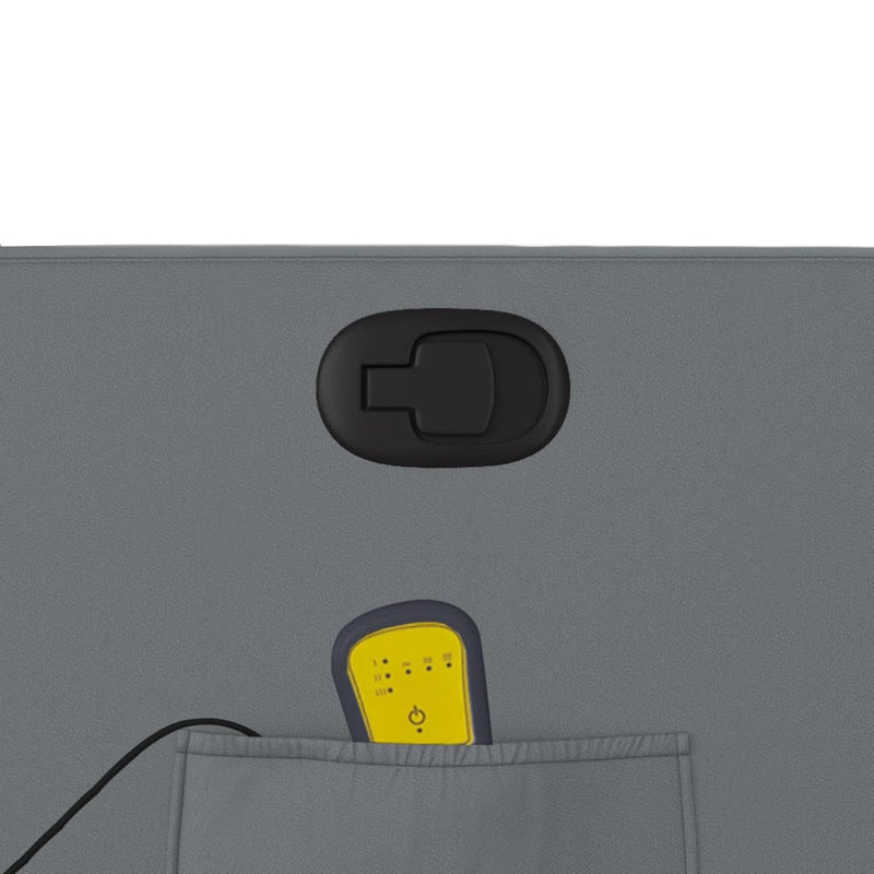 vidaXL szürke műbőr dönthető masszázsfotel