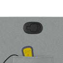 vidaXL világosszürke szövet dönthető masszázsfotel