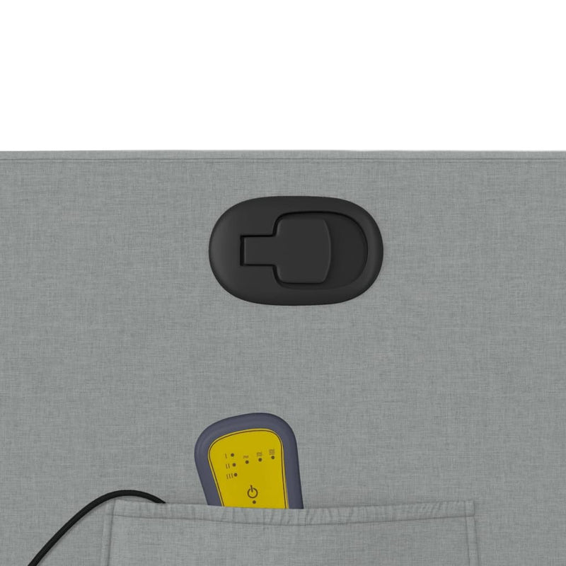 vidaXL világosszürke szövet dönthető masszázsfotel