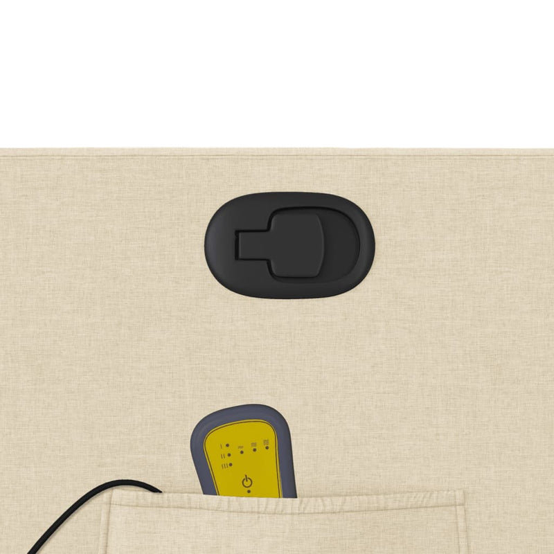 vidaXL krémszínű szövet dönthető masszázsfotel