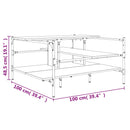vidaXL fekete szerelt fa dohányzóasztal 100 x 100 x 48,5 cm