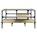 vidaXL sonoma tölgy színű szerelt fa dohányzóasztal 100x100x48,5 cm