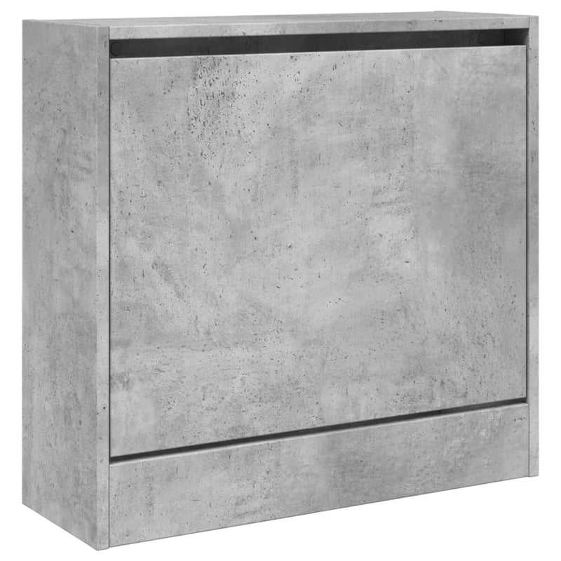 vidaXL betonszürke szerelt fa cipőszekrény 60 x 21 x 57 cm