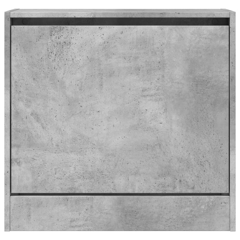 vidaXL betonszürke szerelt fa cipőszekrény 60 x 21 x 57 cm