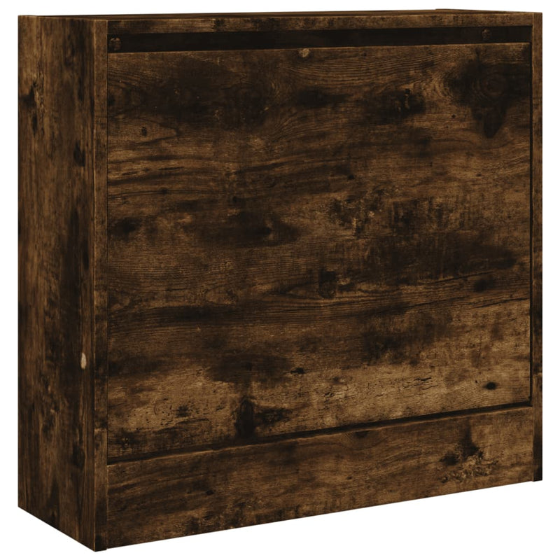vidaXL füstös tölgy színű szerelt fa cipőszekrény 60 x 21 x 57 cm