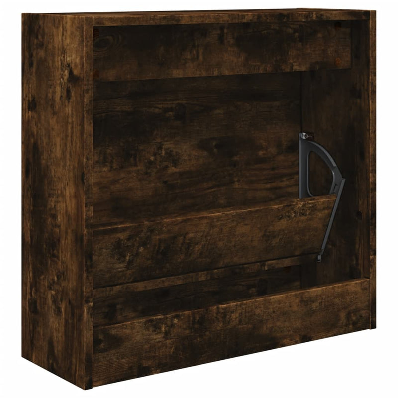 vidaXL füstös tölgy színű szerelt fa cipőszekrény 60 x 21 x 57 cm