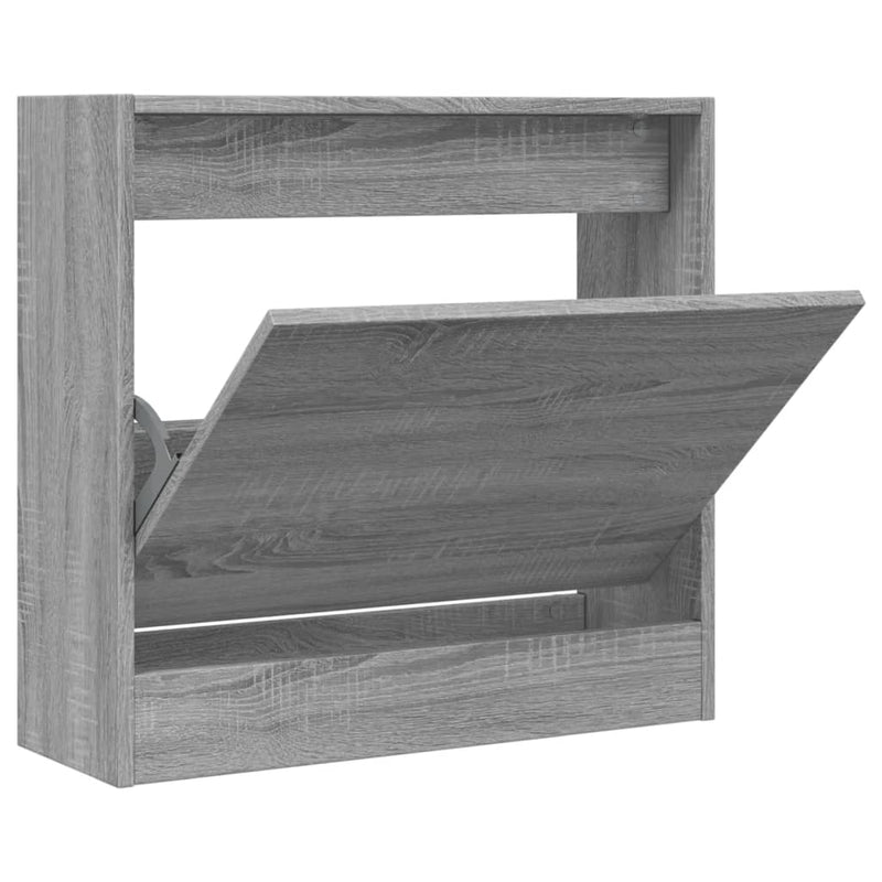 vidaXL szürke sonoma színű szerelt fa cipőszekrény 60 x 21 x 57 cm