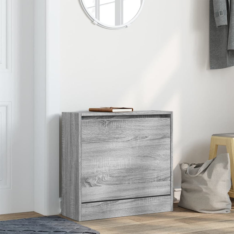 vidaXL szürke sonoma színű szerelt fa cipőszekrény 60 x 21 x 57 cm