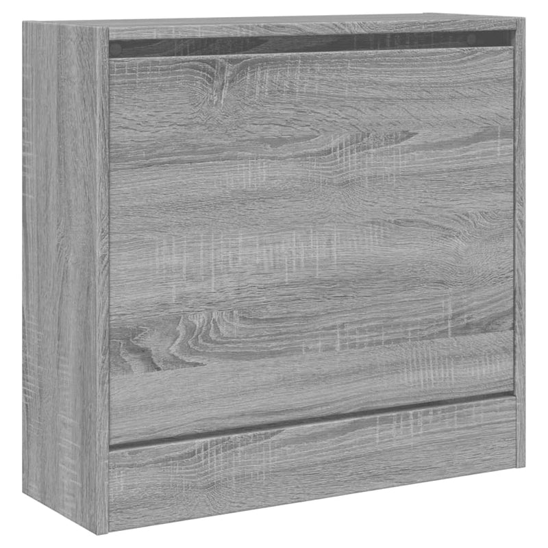 vidaXL szürke sonoma színű szerelt fa cipőszekrény 60 x 21 x 57 cm