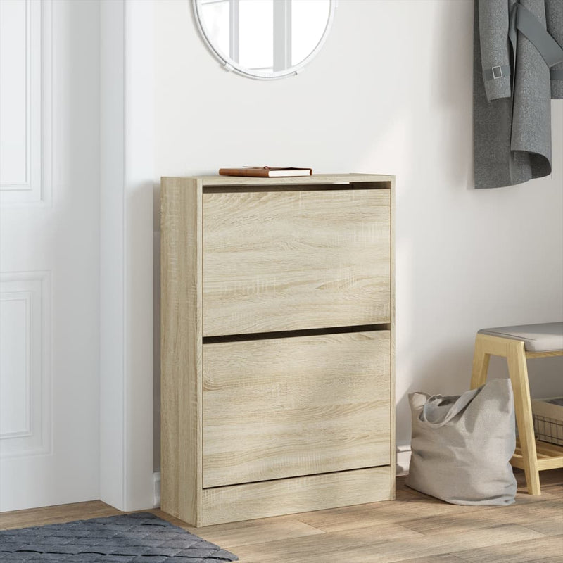 vidaXL sonoma tölgy színű szerelt fa cipőszekrény 60 x 21 x 87,5 cm