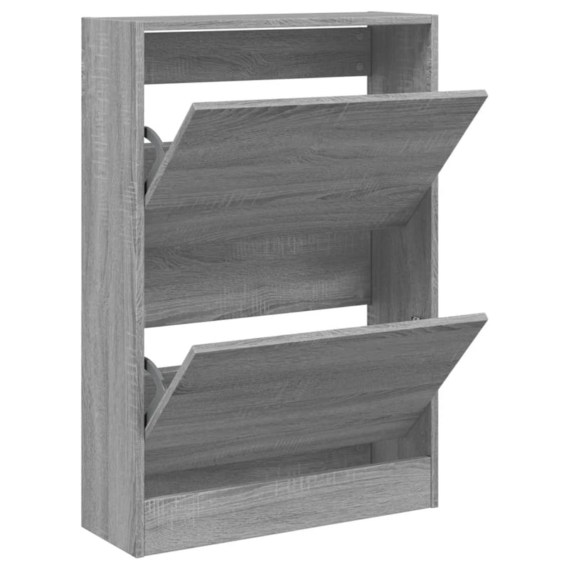 vidaXL szürke sonoma színű szerelt fa cipőszekrény 60 x 21 x 87,5 cm