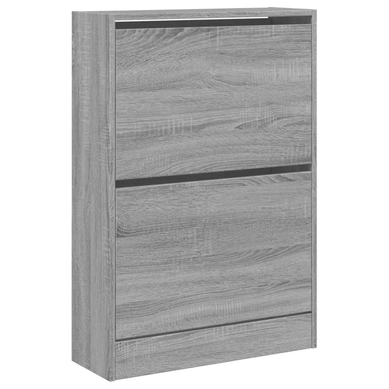 vidaXL szürke sonoma színű szerelt fa cipőszekrény 60 x 21 x 87,5 cm