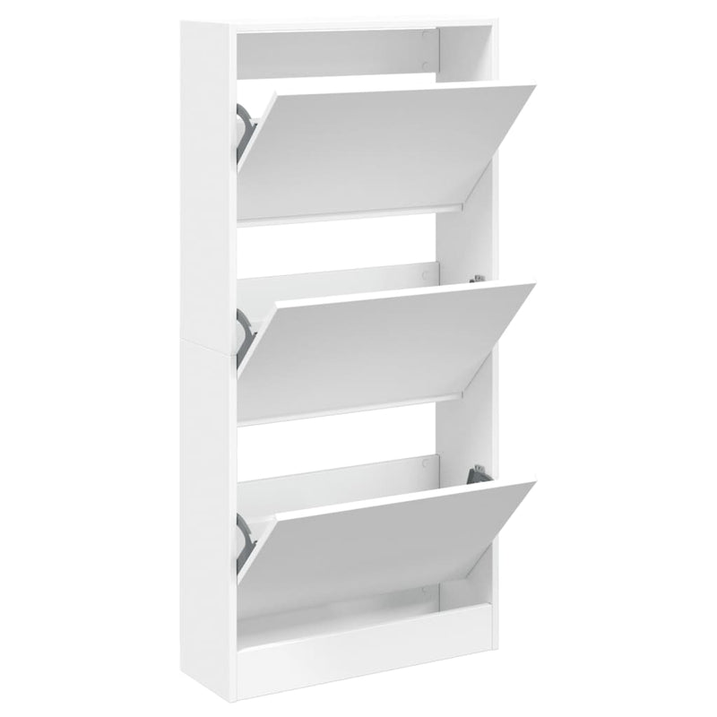 vidaXL fehér szerelt fa cipőszekrény 60 x 21 x 125,5 cm