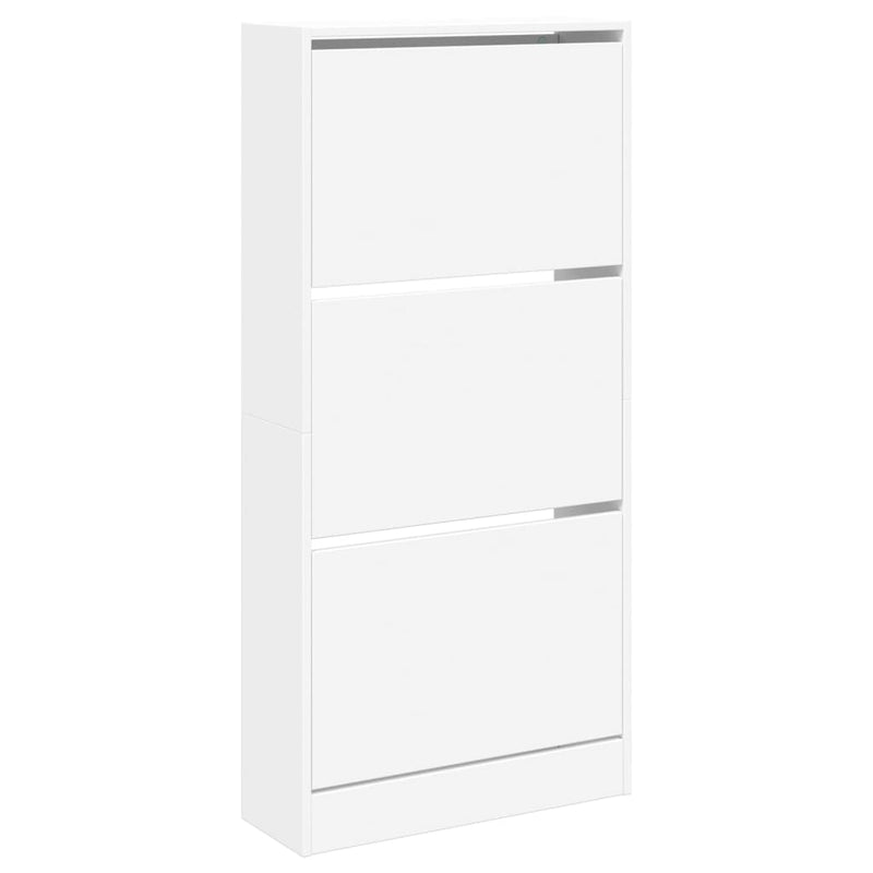 vidaXL fehér szerelt fa cipőszekrény 60 x 21 x 125,5 cm