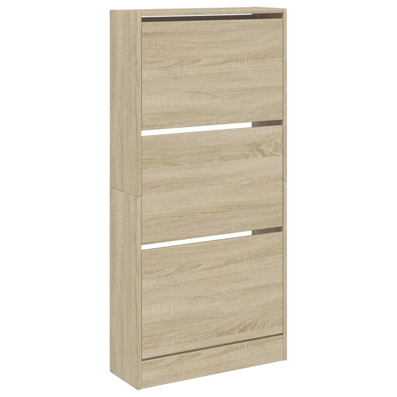 vidaXL sonoma tölgy színű szerelt fa cipőszekrény 60 x 21 x 125,5 cm