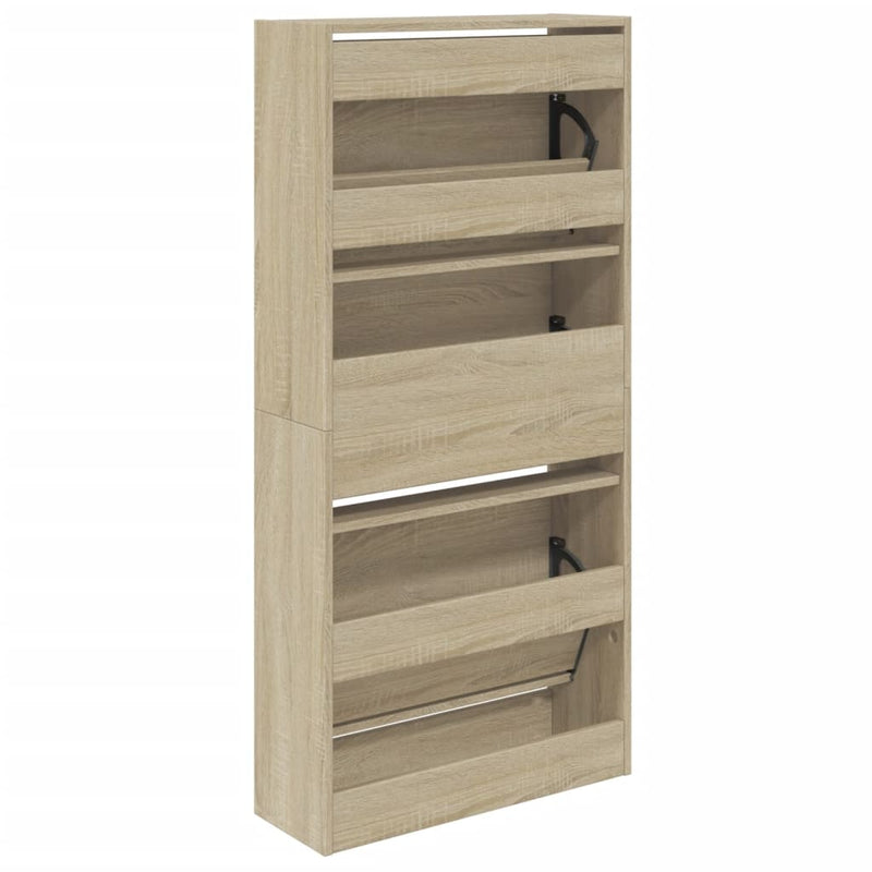 vidaXL sonoma tölgy színű szerelt fa cipőszekrény 60 x 21 x 125,5 cm