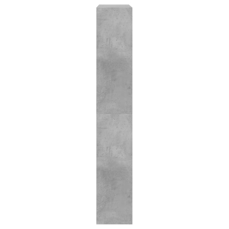 vidaXL betonszürke szerelt fa cipősszekrény 80 x 21 x 125,5 cm