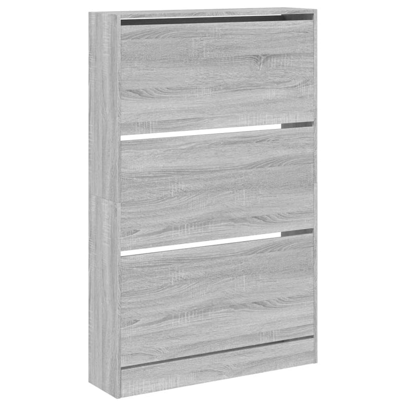 vidaXL szürke sonoma színű szerelt fa cipősszekrény 80 x 21 x 125,5 cm