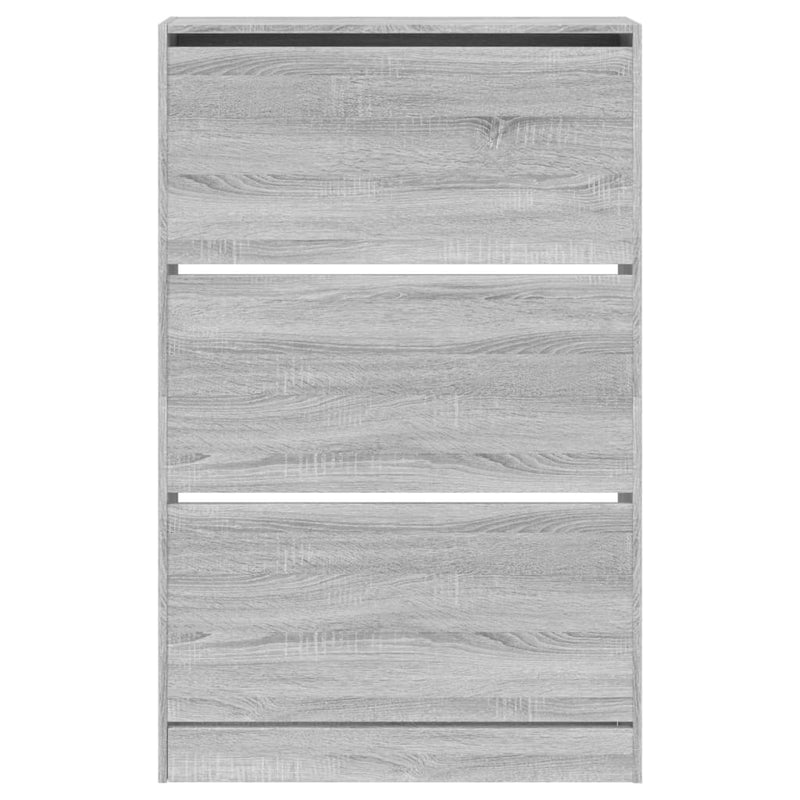 vidaXL szürke sonoma színű szerelt fa cipősszekrény 80 x 21 x 125,5 cm