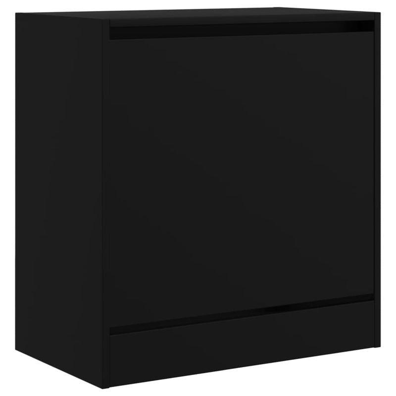vidaXL fekete szerelt fa cipőszekrény 60 x 34 x 63,5 cm